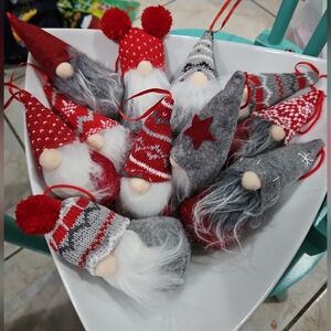 D-FantiX Gnome Christmas Ornaments bundle 11 Decorative Scandinavian Felt